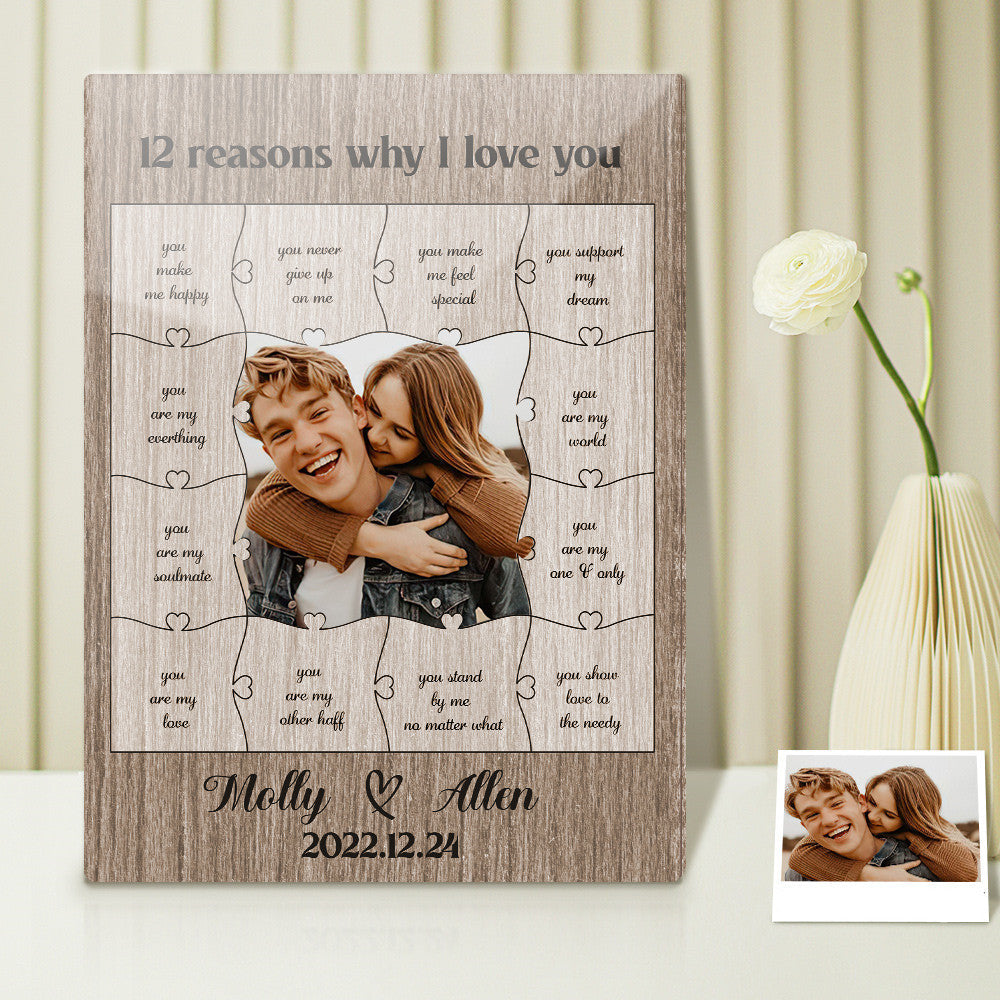 Custom Wood Anniversary Gifts For Him, Fifth Anniversary Gift For Husband  Print, Love And Laughter - Best Personalized Gifts For Everyone