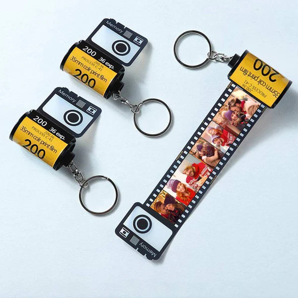 Custom Film Roll Keyring Customizable Romantic Customized Gifts Personalized Film Keychain